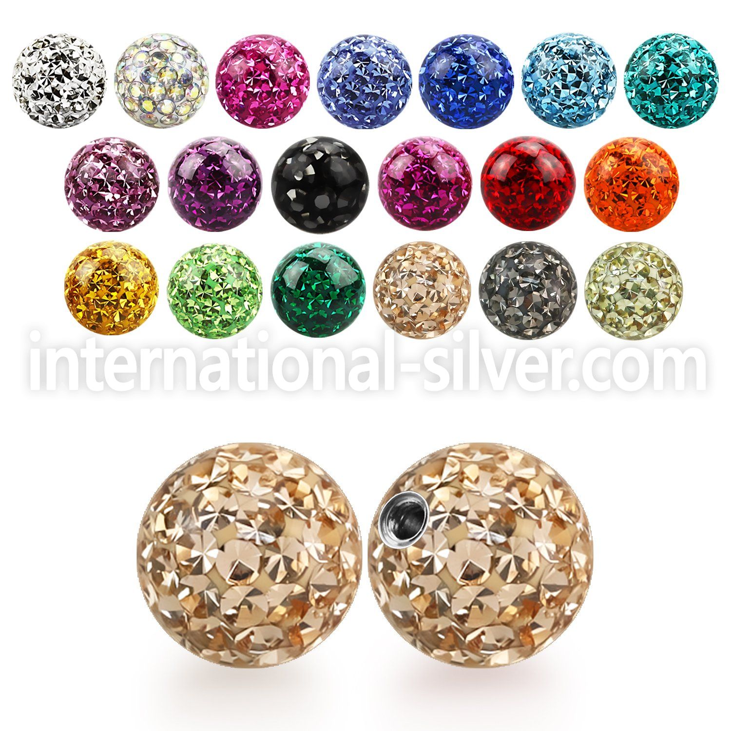 mfr8 loose body jewelry parts surgical steel 316l belly button