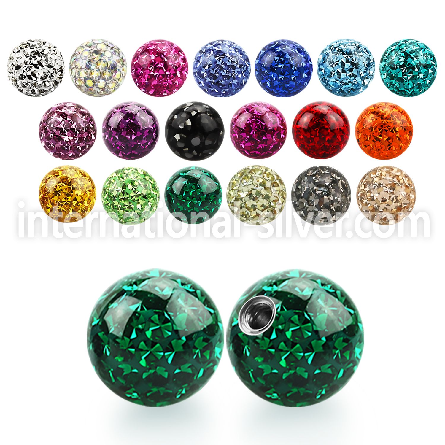 mfr8 loose body jewelry parts surgical steel 316l belly button