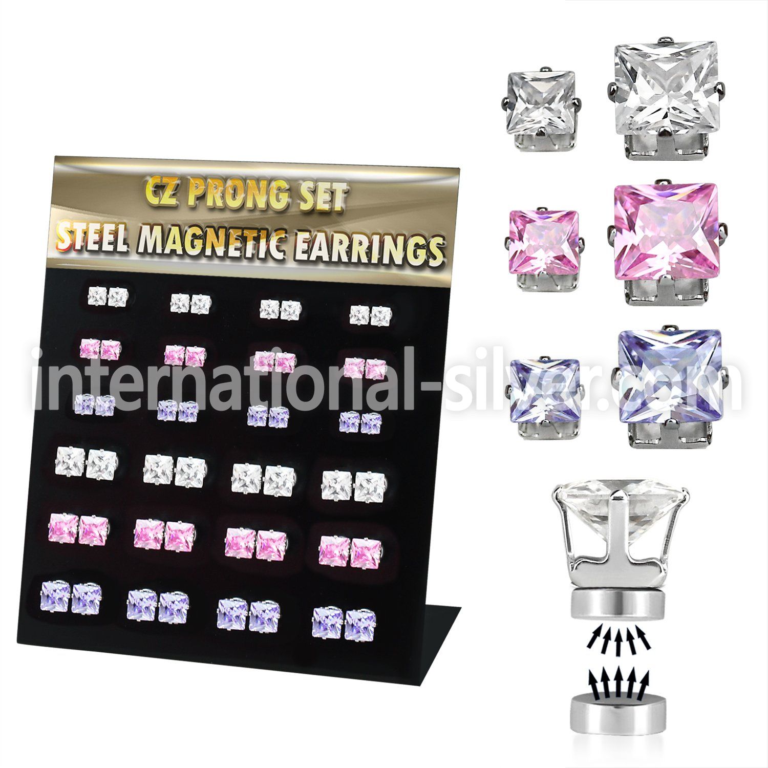 mg114 fake illusion body jewelry stainless steel ear lobe