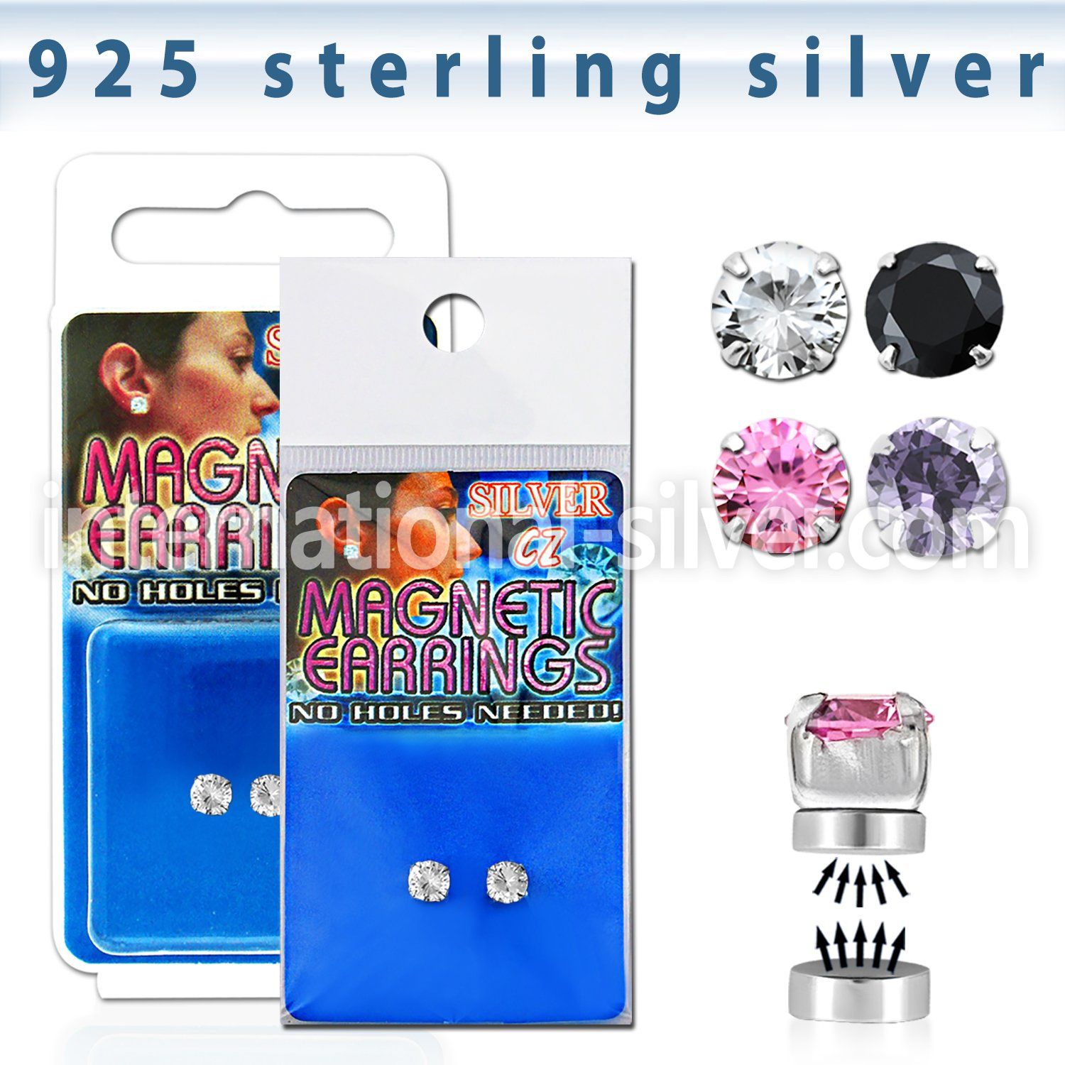 mgcz3m fake illusion body jewelry silver 925 belly button
