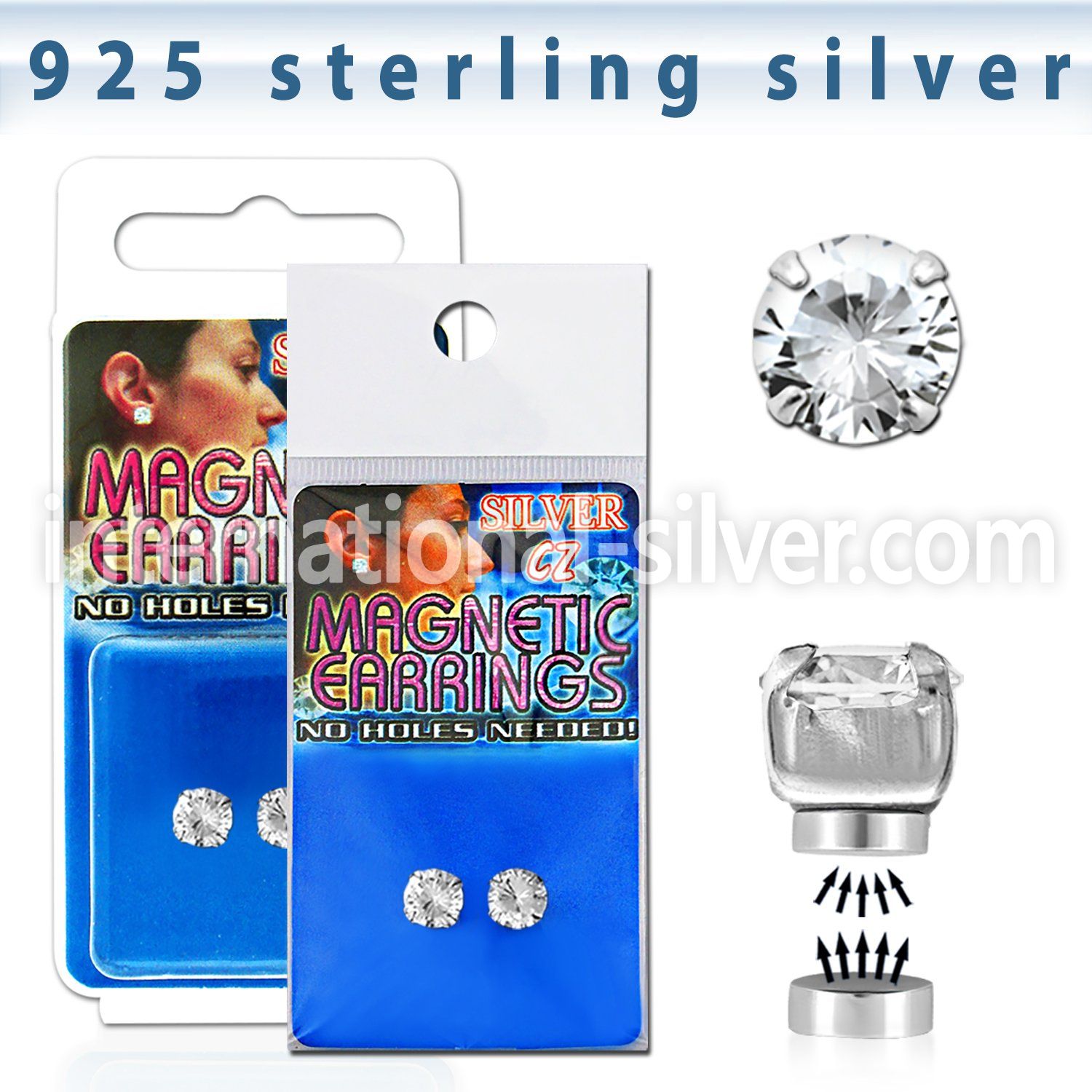 mgcz5 fake illusion body jewelry silver 925 belly button