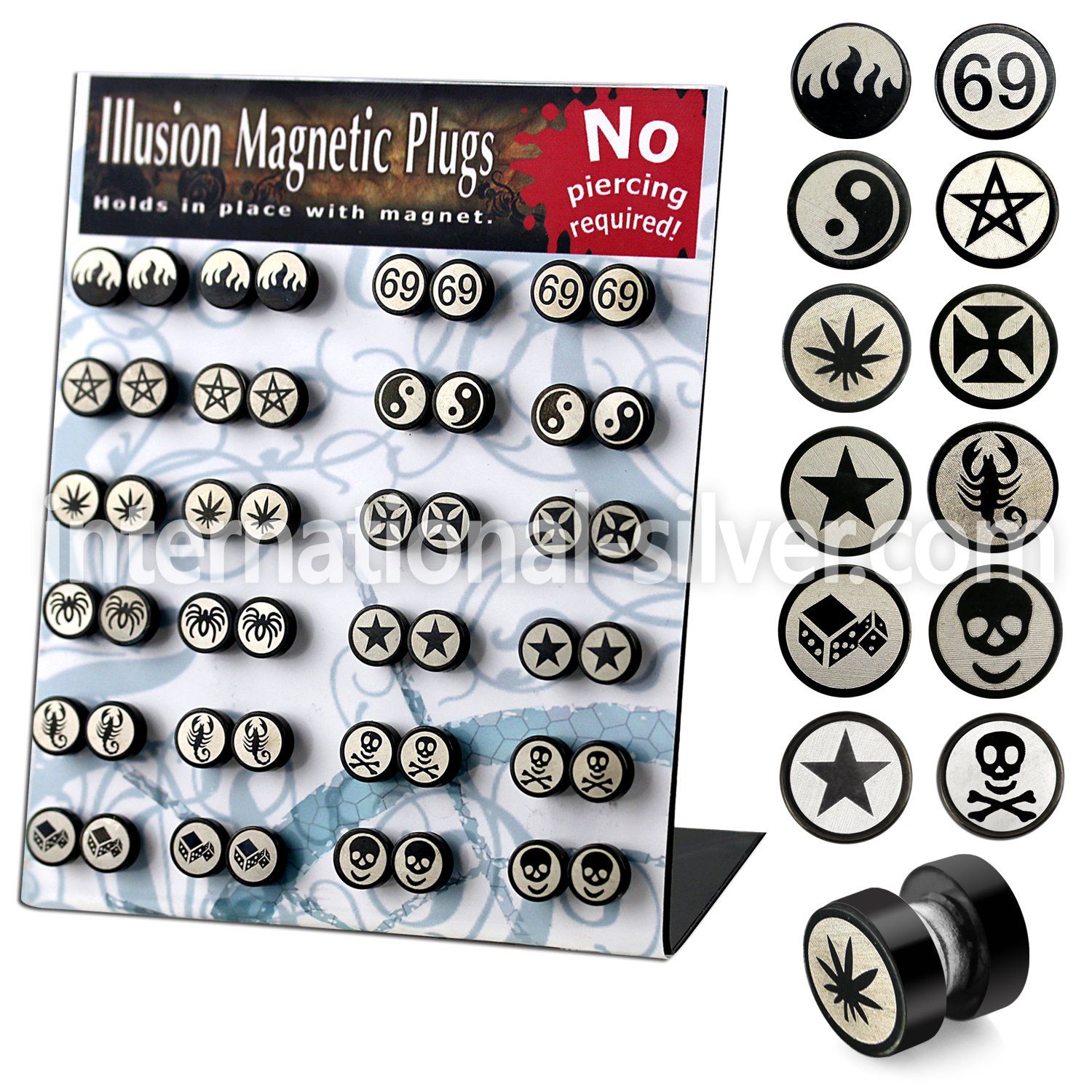 mgipl cheaters  illusion plugs and tapers anodized surgical steel 316l belly button