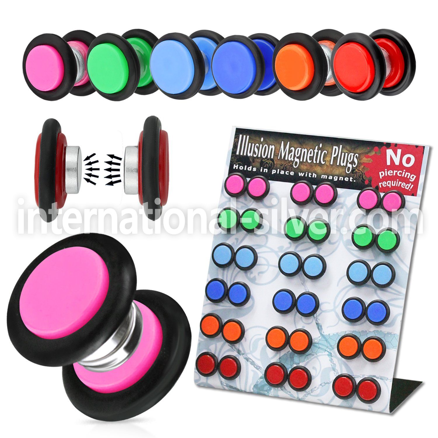 mgmpr6 cheaters  illusion plugs and tapers acrylic body jewelry belly button