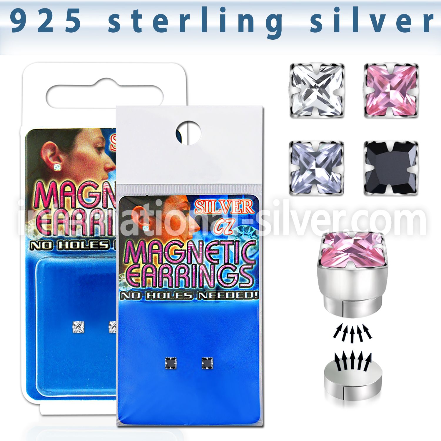 mgzq4 fake illusion body jewelry silver 925 belly button