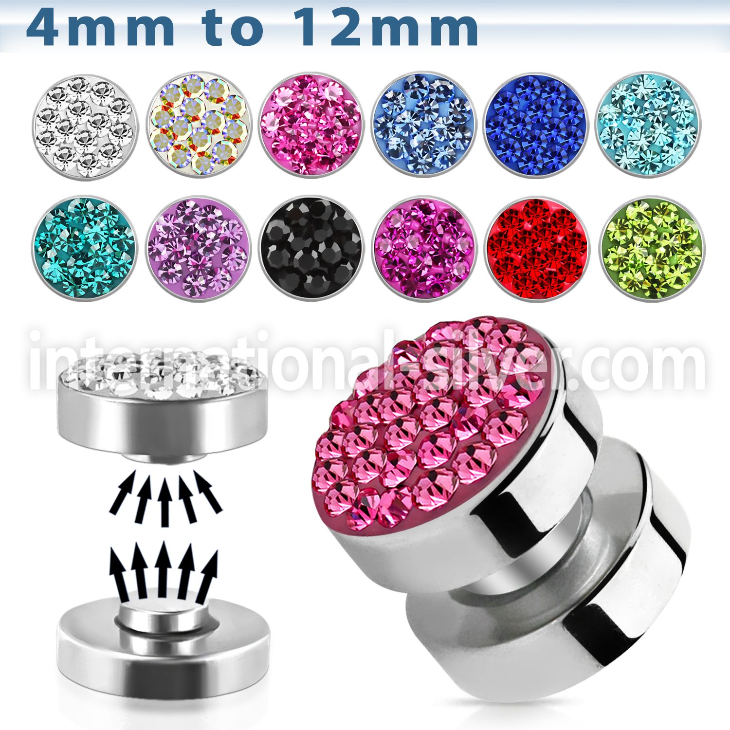 mpmc cheaters  illusion plugs and tapers surgical steel 316l belly button