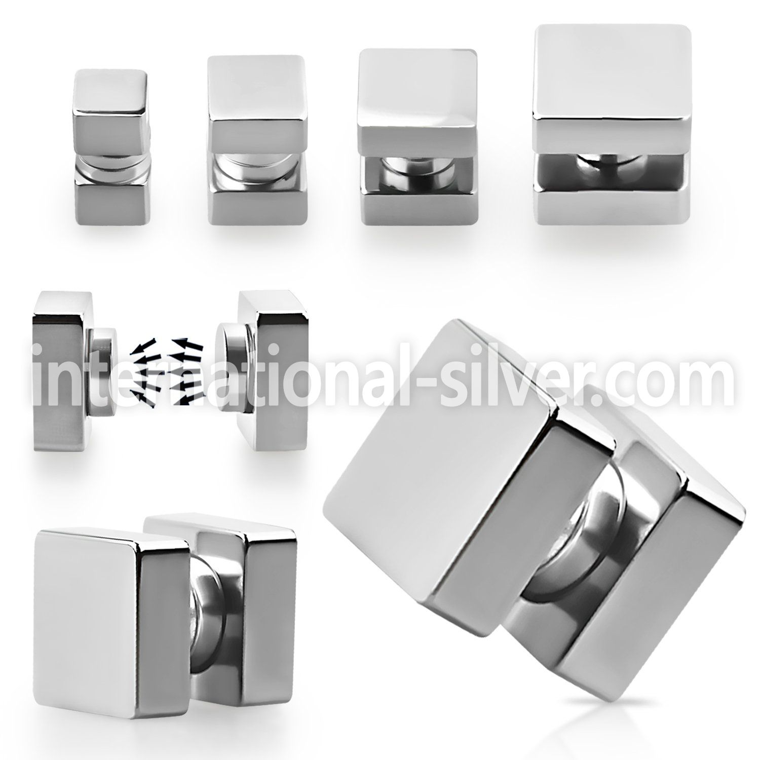 mpsq cheaters  illusion plugs and tapers surgical steel 316l ear lobe