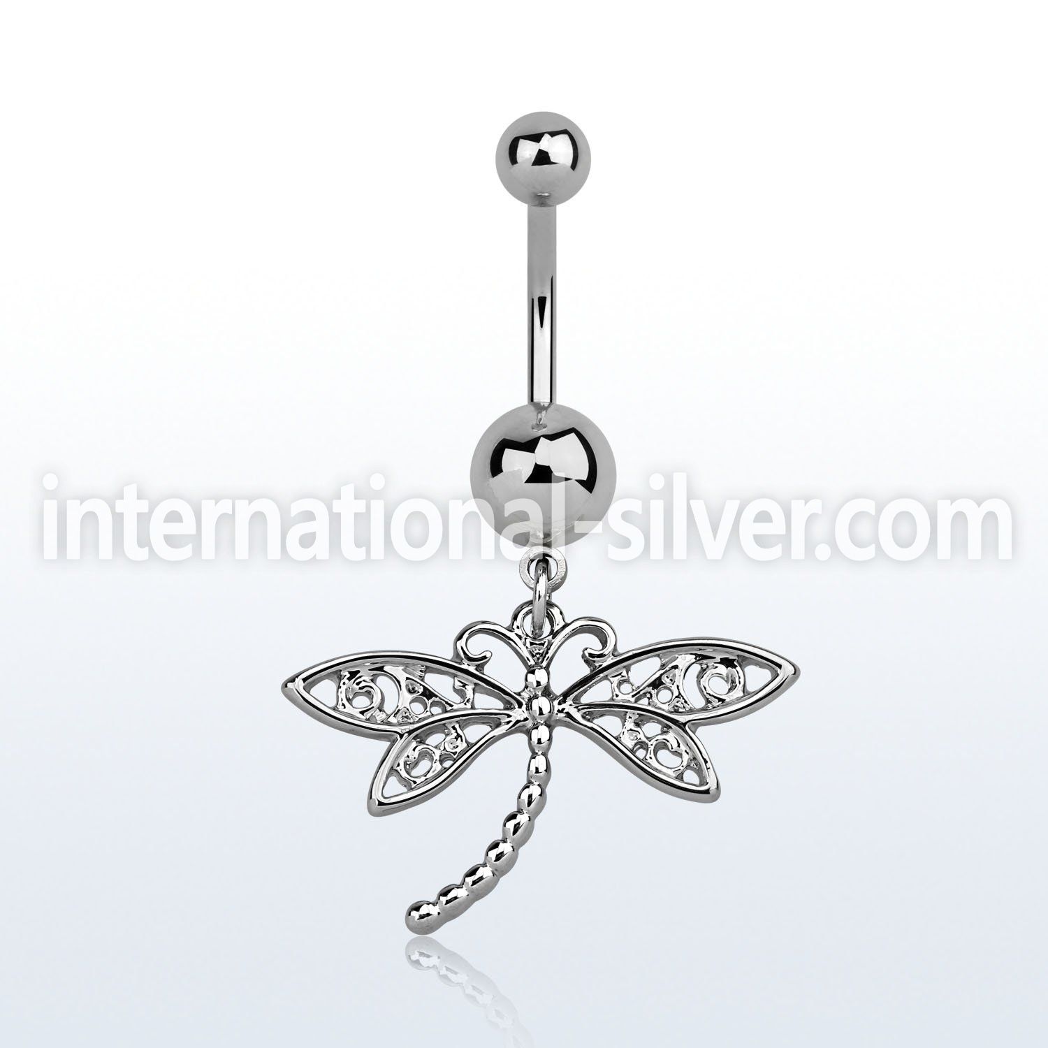 msd566 belly banana, w dangling dragonfly design