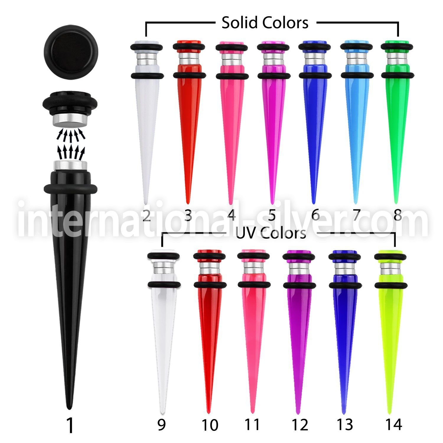 mvtp cheaters  illusion plugs and tapers acrylic body jewelry ear lobe