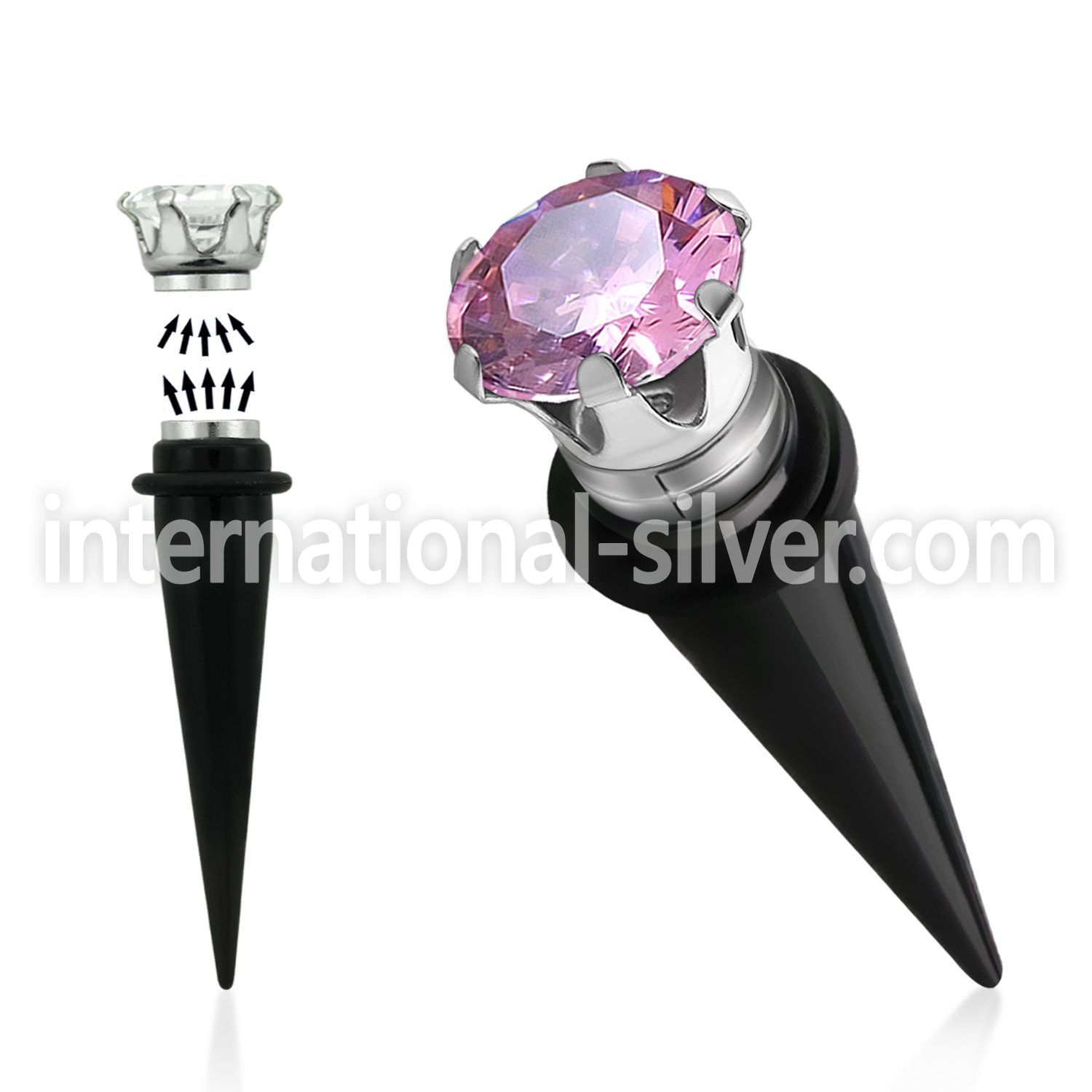 mvtpz6 cheaters  illusion plugs and tapers acrylic body jewelry belly button