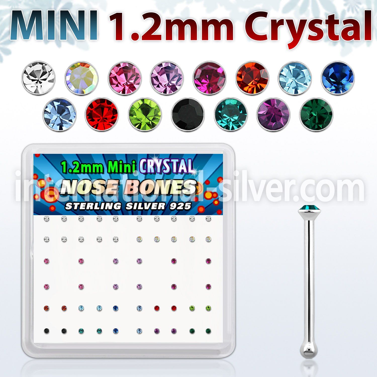 nb5mx 925 silver nose bones nose piercing