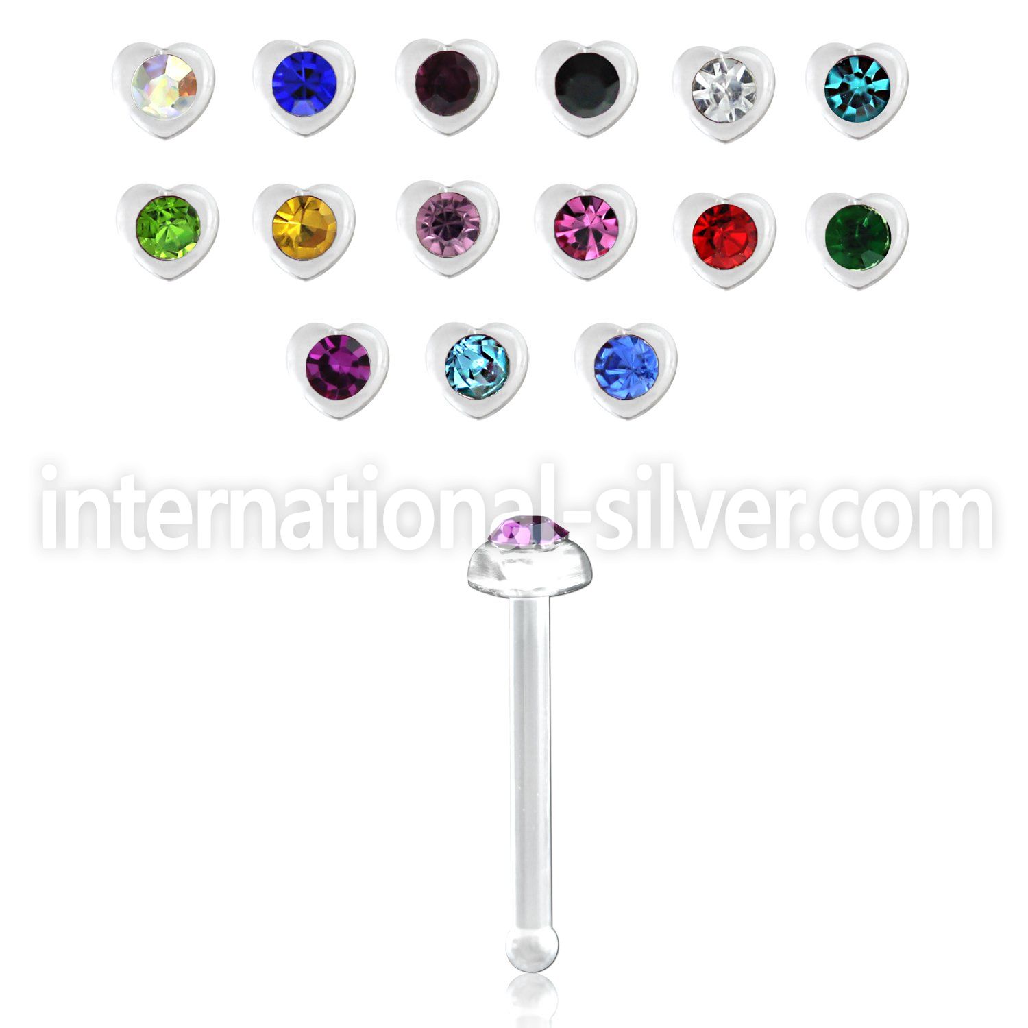 nbac5 nose bone acrylic body jewelry nose