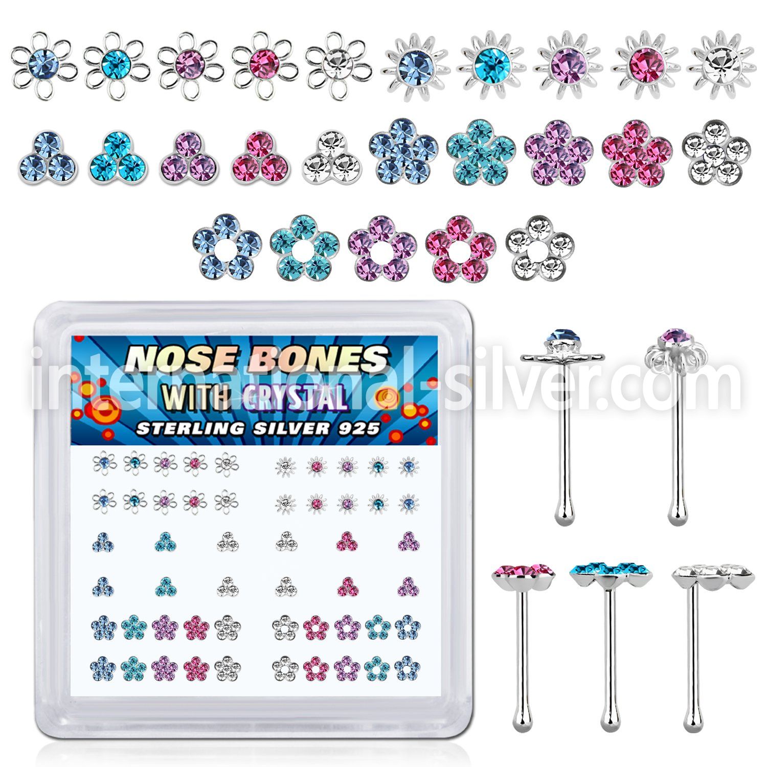nbbxm7m 925 silver nose bones nose piercing