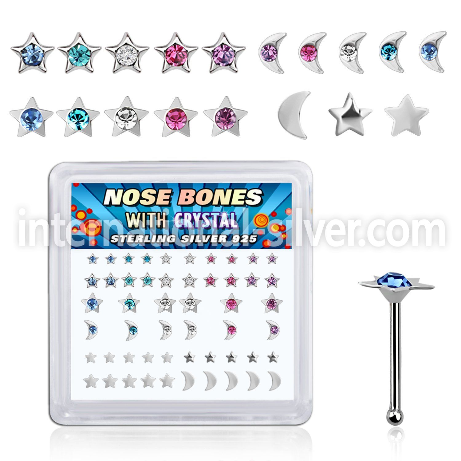 nbbxm8m 925 silver nose bones nose piercing