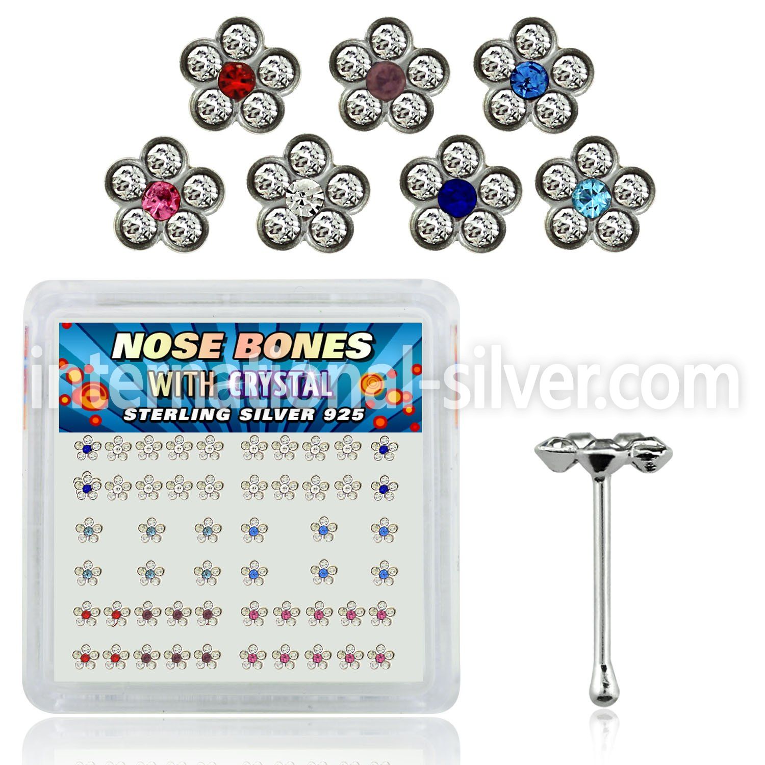 nbflbxs2 nose bone silver 925 nose