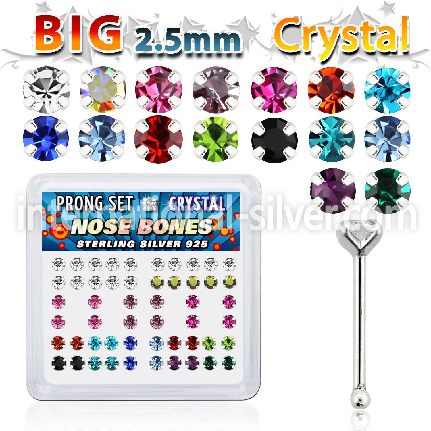 nbp19mx nose bone silver 925 nose