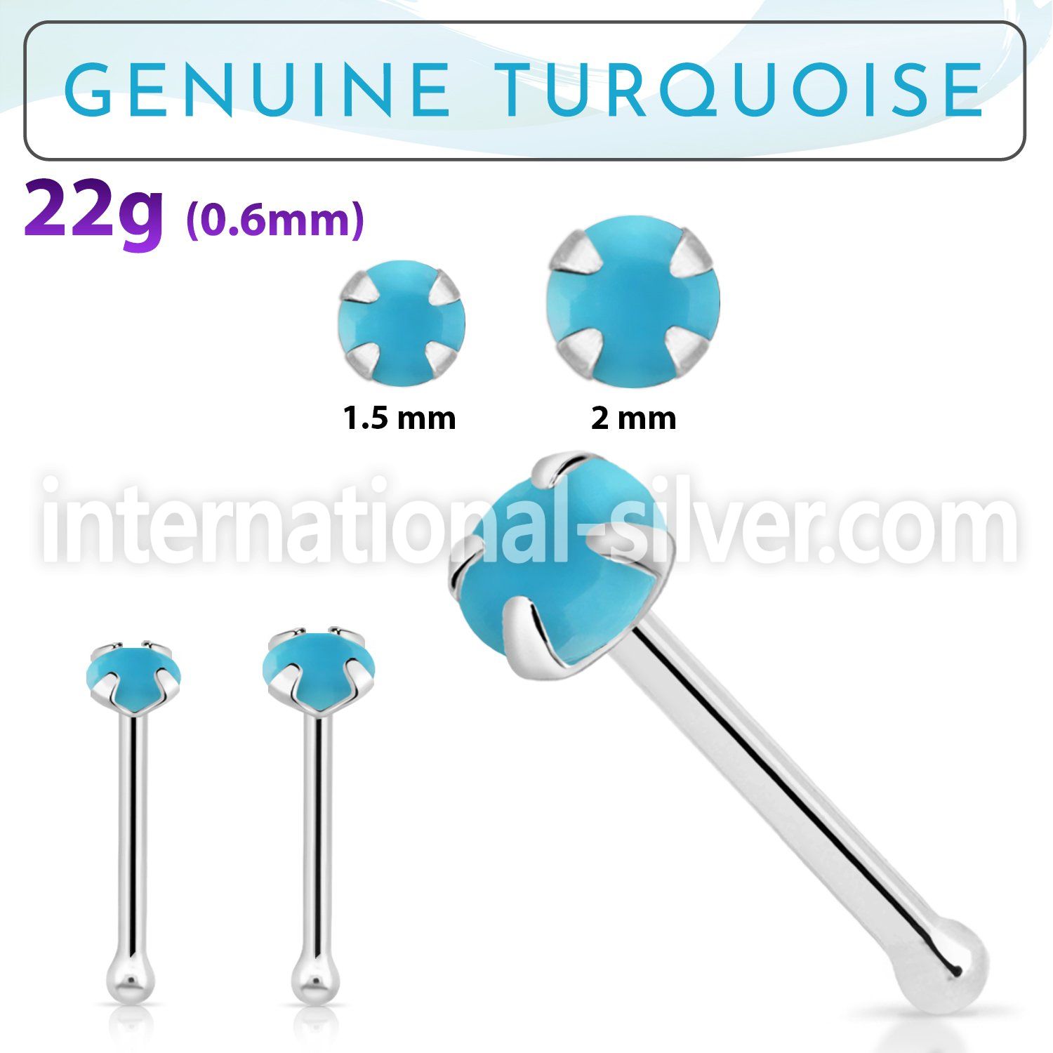 nbpge7 nose bone silver 925 nose