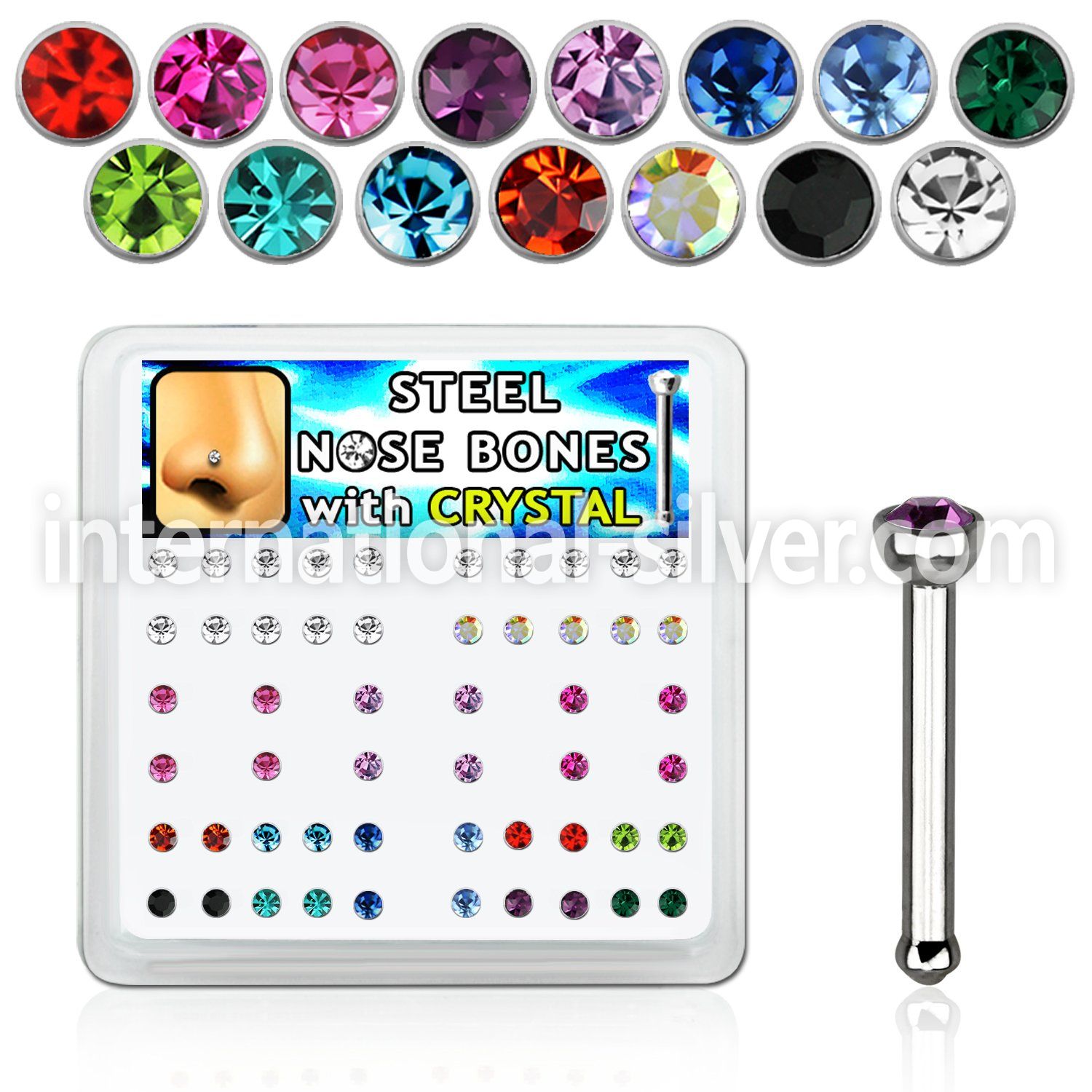 nbs20xm nose bone surgical steel 316l nose