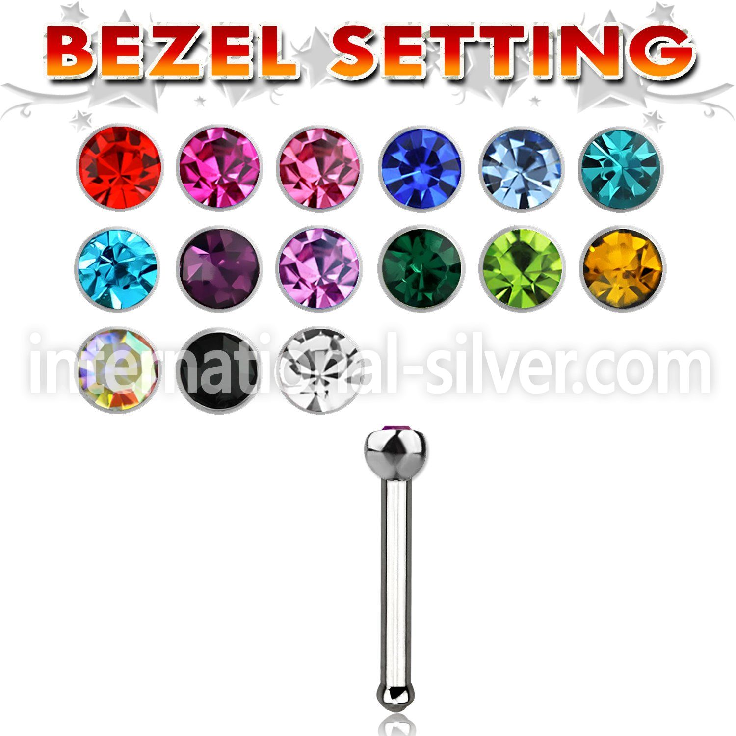 nbsb20 nose bone surgical steel 316l nose