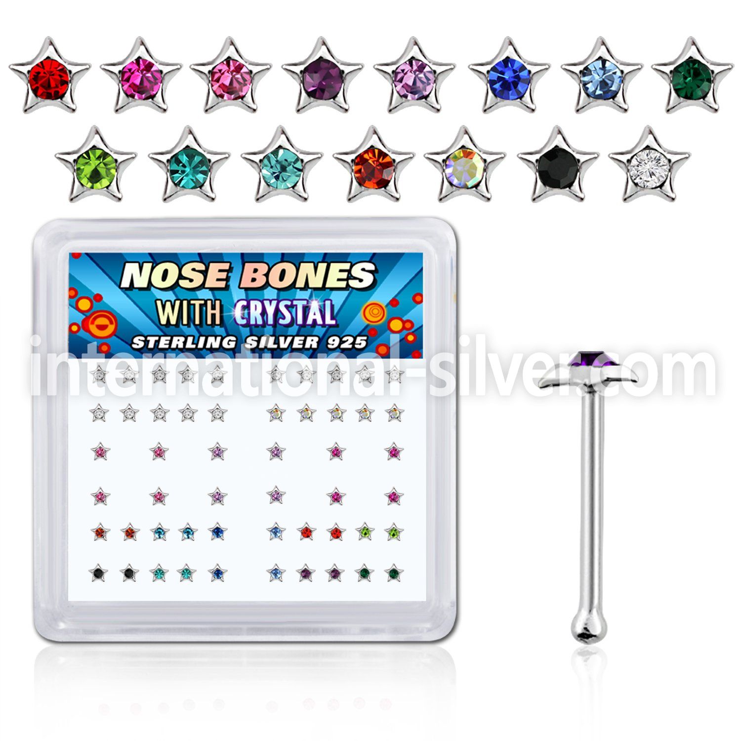 nbstxm nose bone silver 925 nose