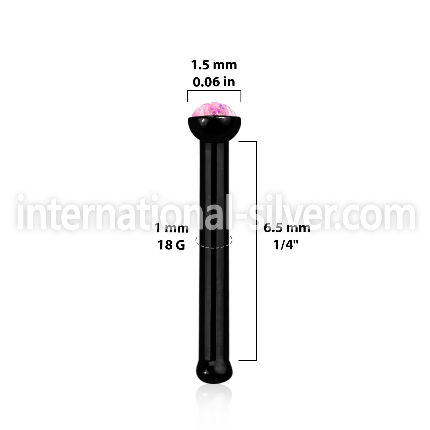 nbtsop nose bone anodized surgical steel 316l nose