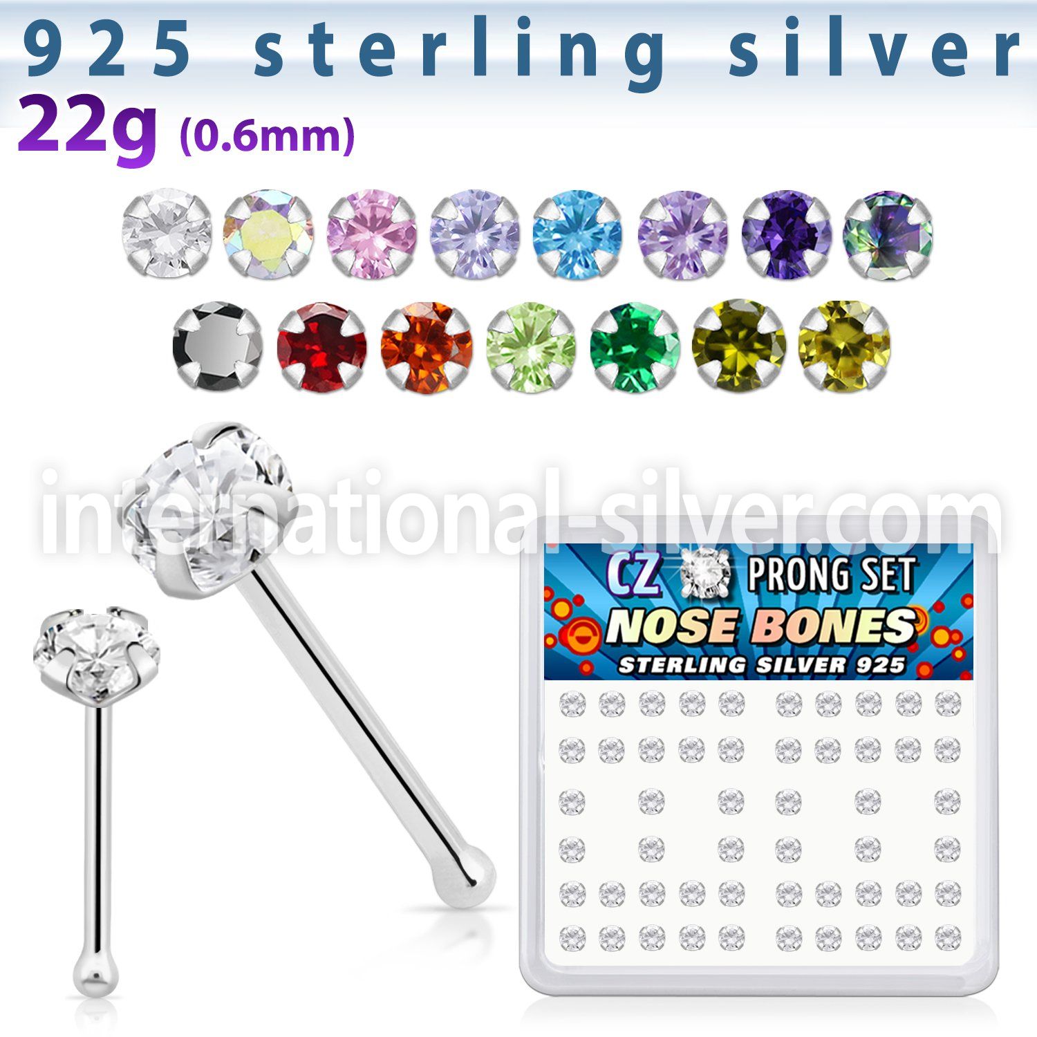 nbzbc25 nose bone silver 925 nose