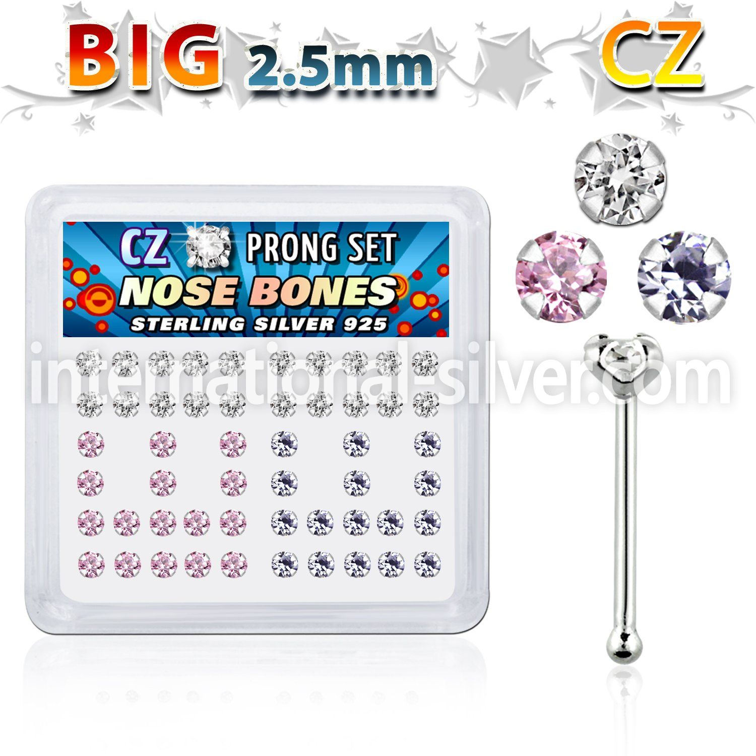 nbzbm25 nose bone silver 925 nose