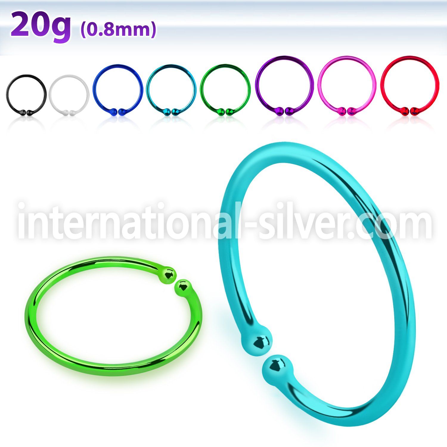 ncp fake illusion hoops silver 925 nose