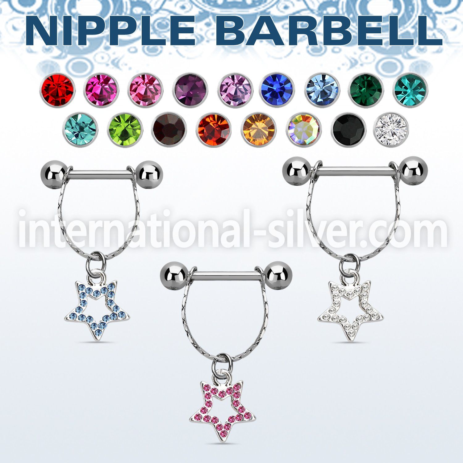 npdl18 straight barbells surgical steel 316l nipple