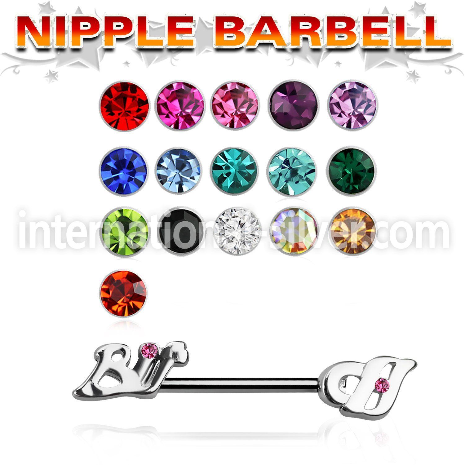 npsh19 straight barbells surgical steel 316l nipple