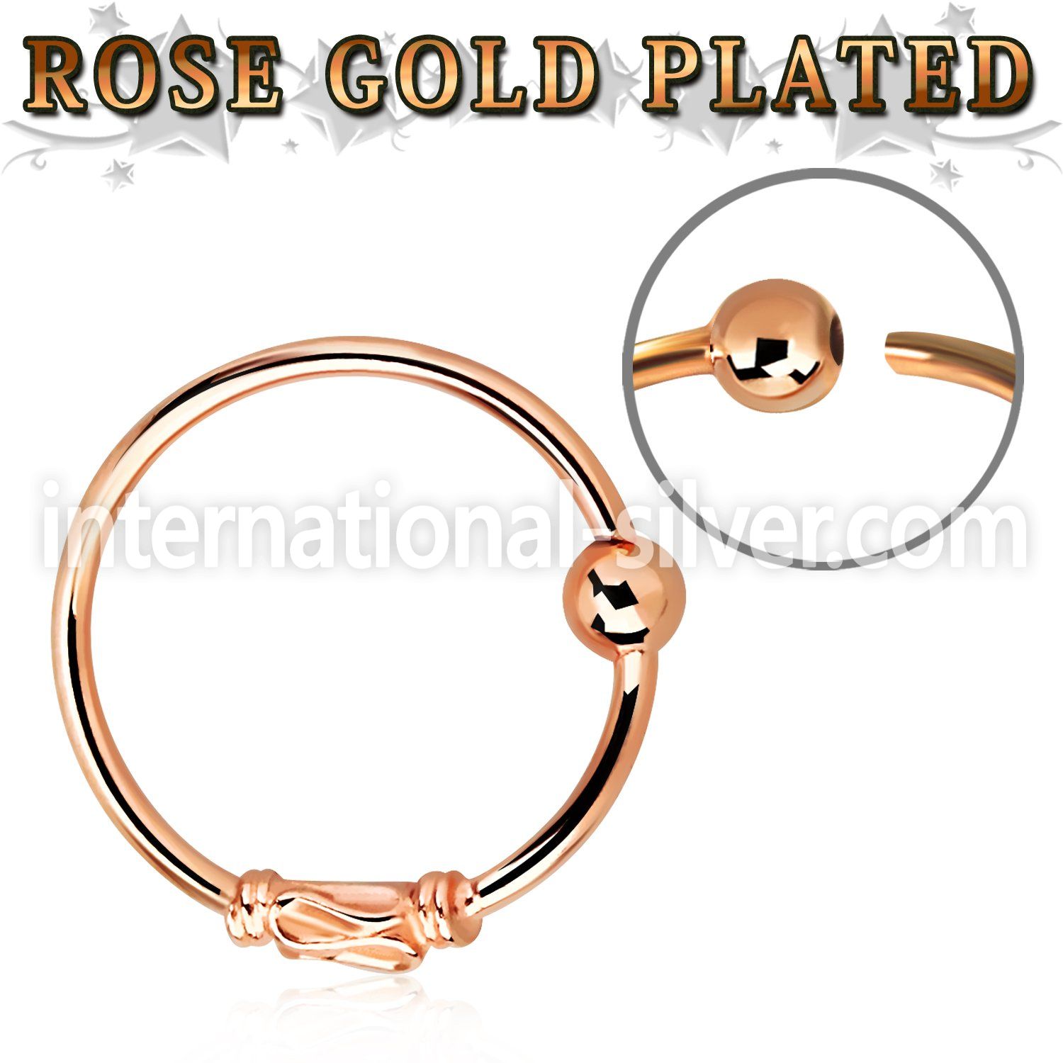 nr15rs nose hoop silver 925 nose