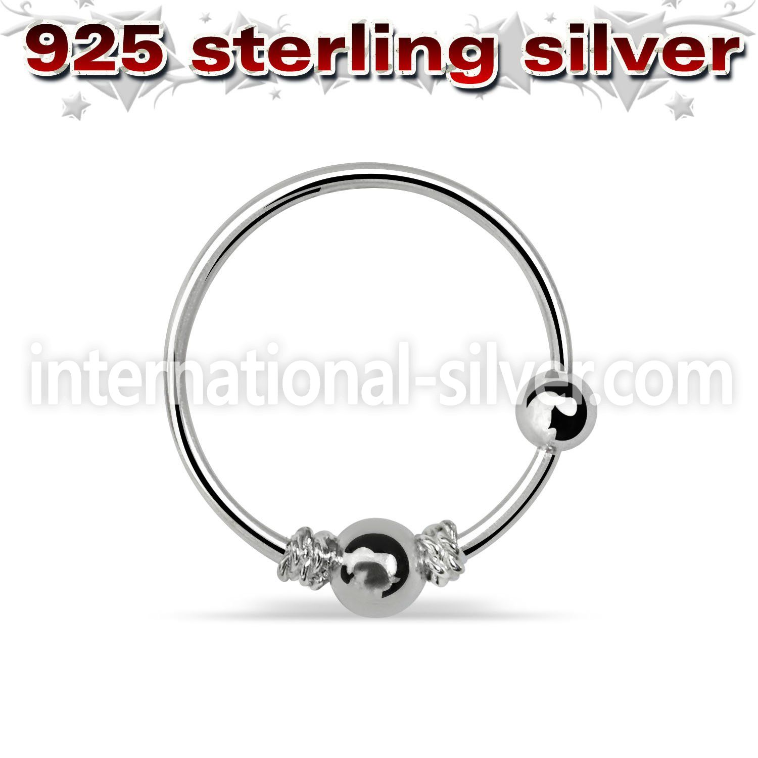 nr17 nose hoop silver 925 nose