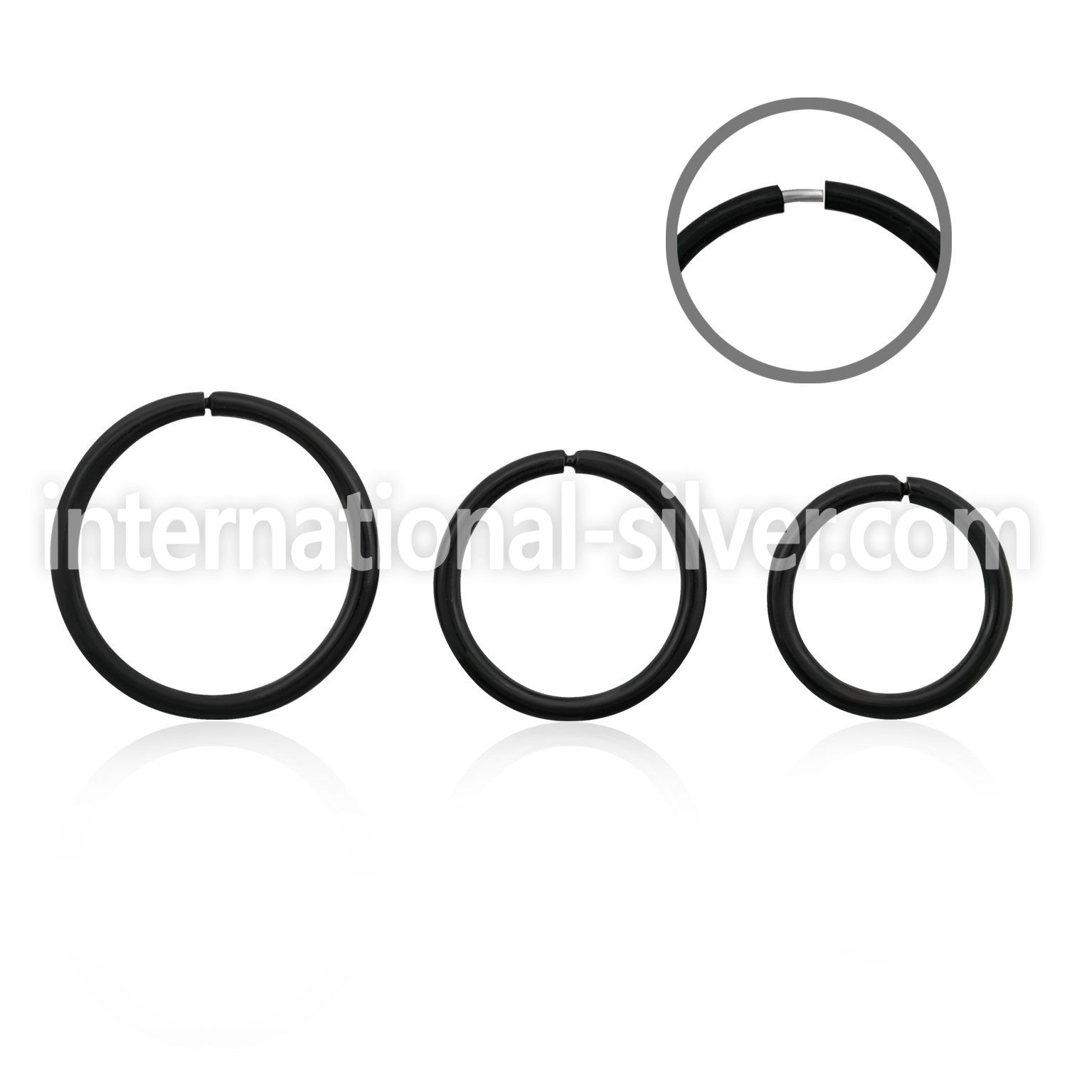 nr31bl seamless segment rings silver 925 nose