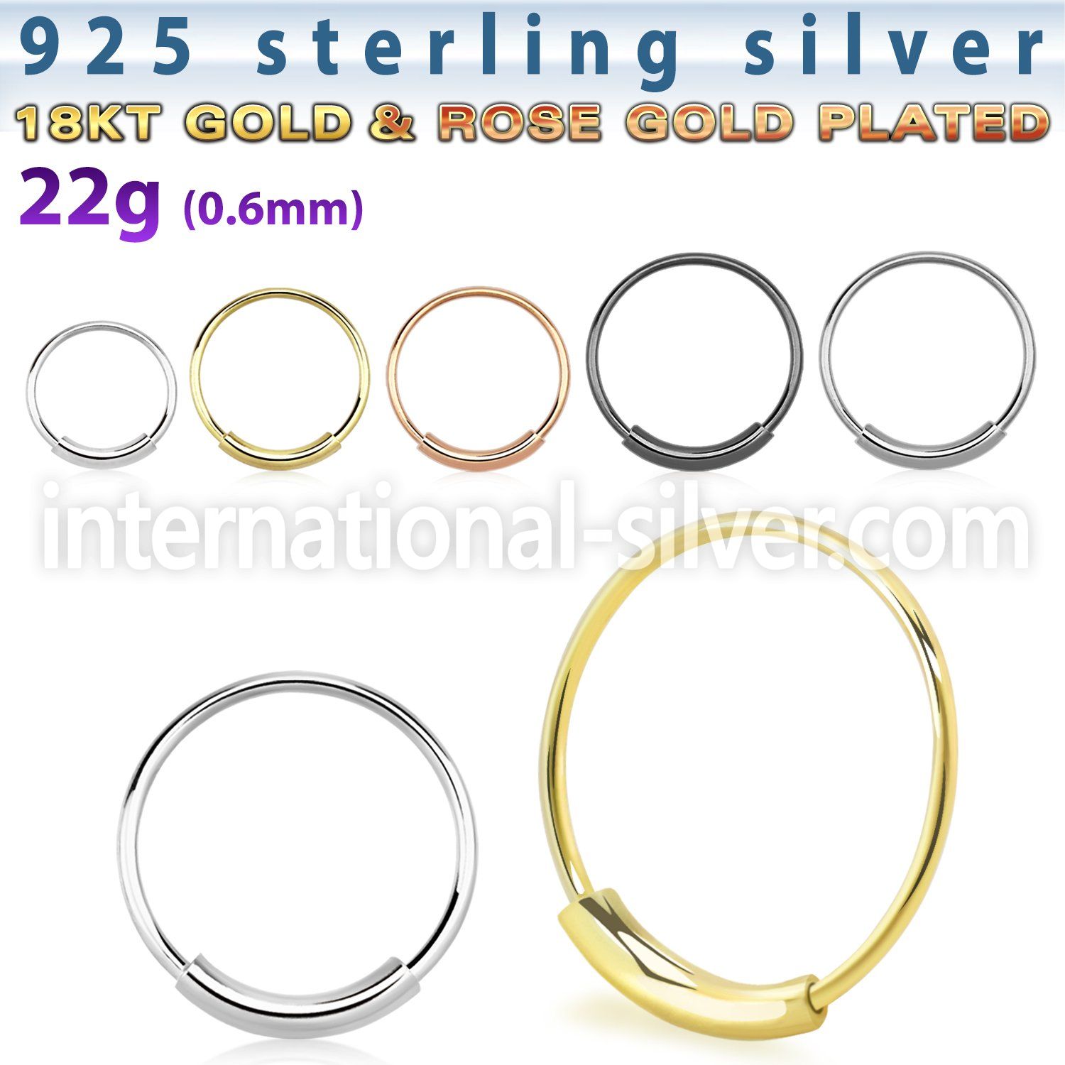 ns01 nose hoop silver 925 nose