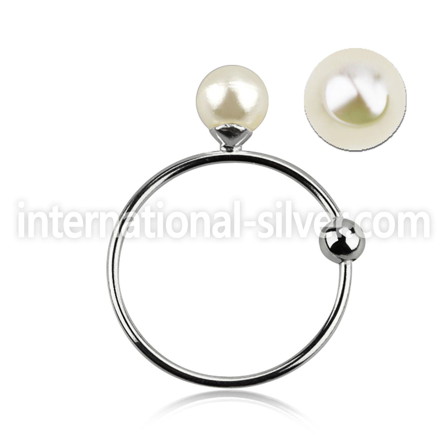 ns06pr3 nose hoop silver 925 nose