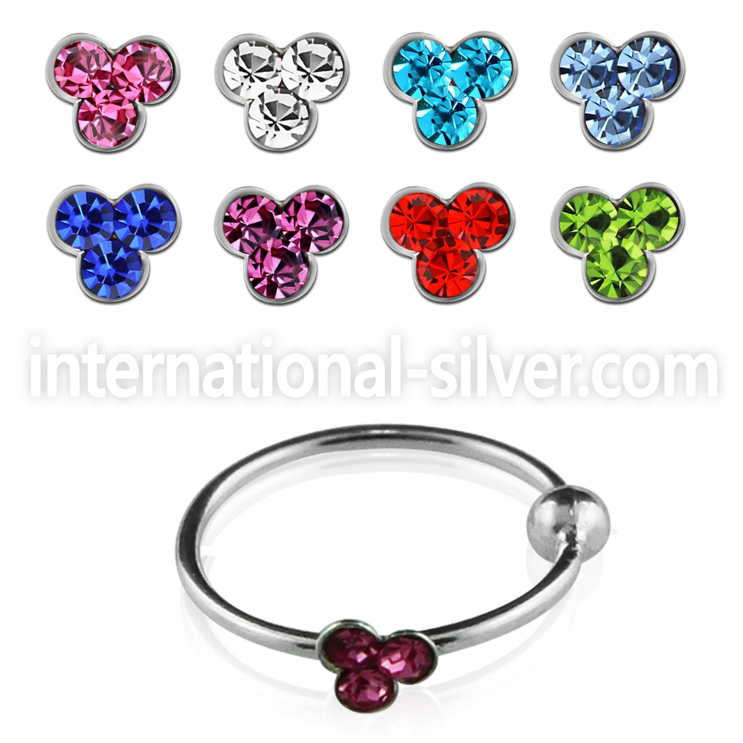 ns06tm nose hoop silver 925 nose