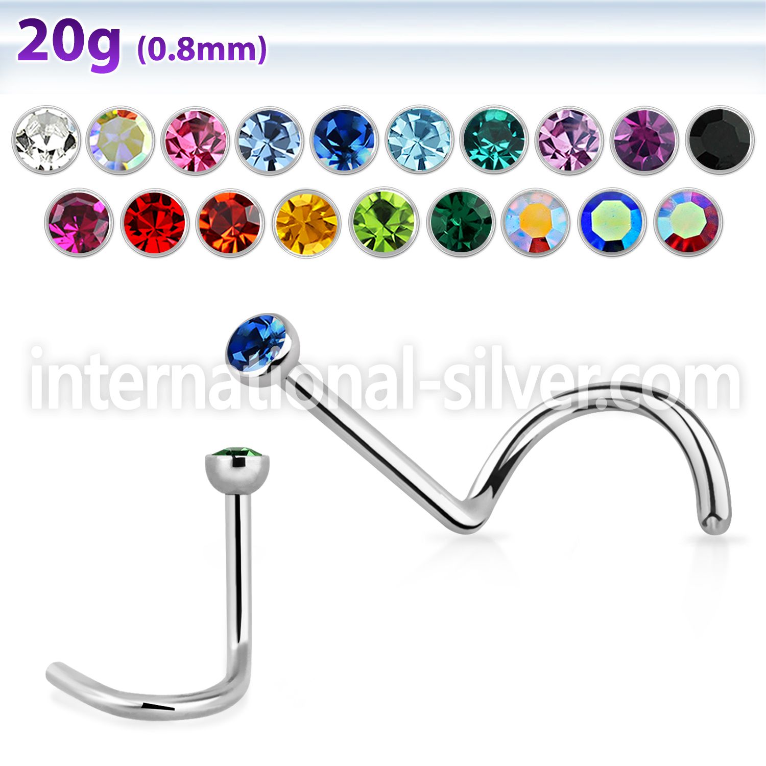 nsc l shape nose studs surgical steel 316l nose