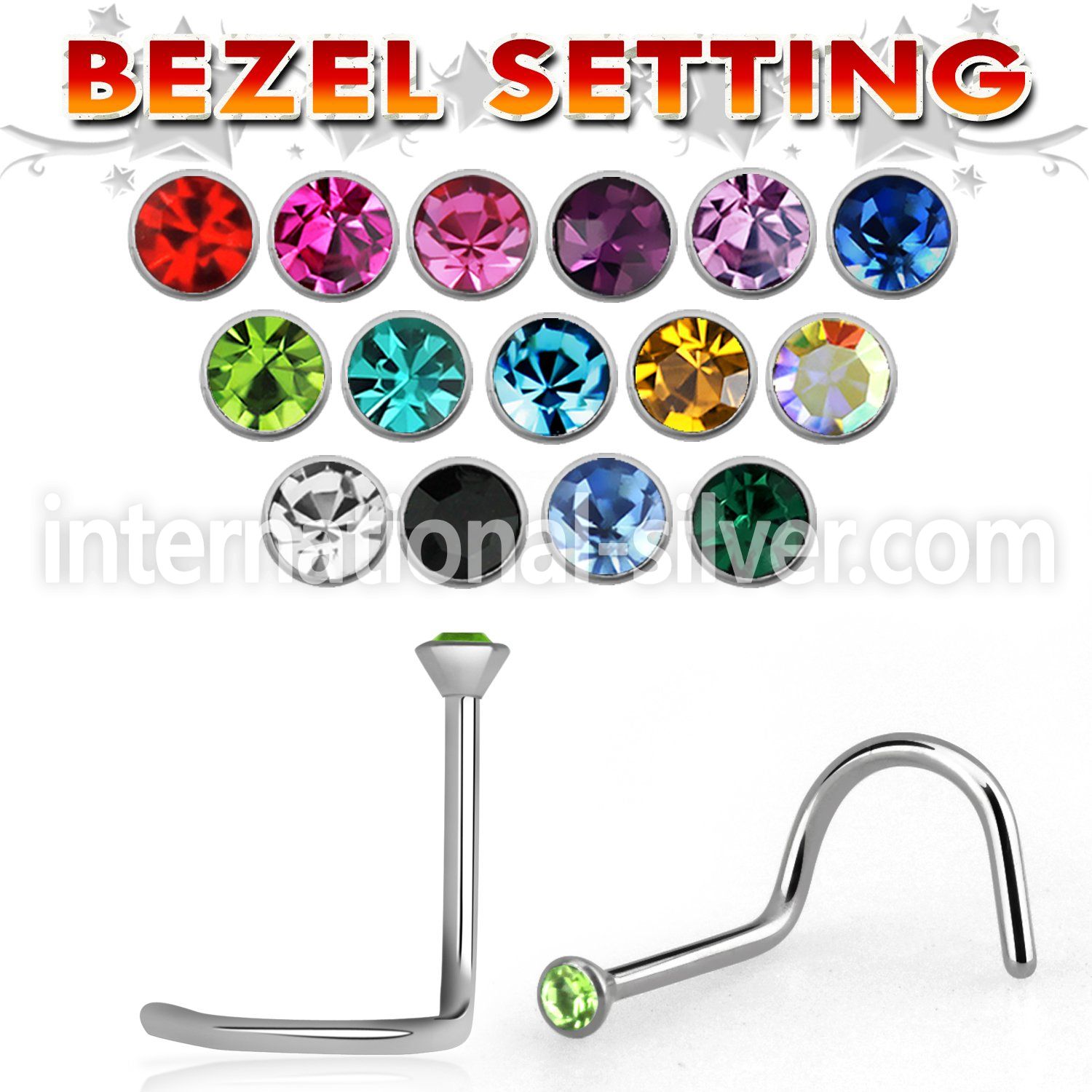 nscb2 l shape nose studs surgical steel 316l nose