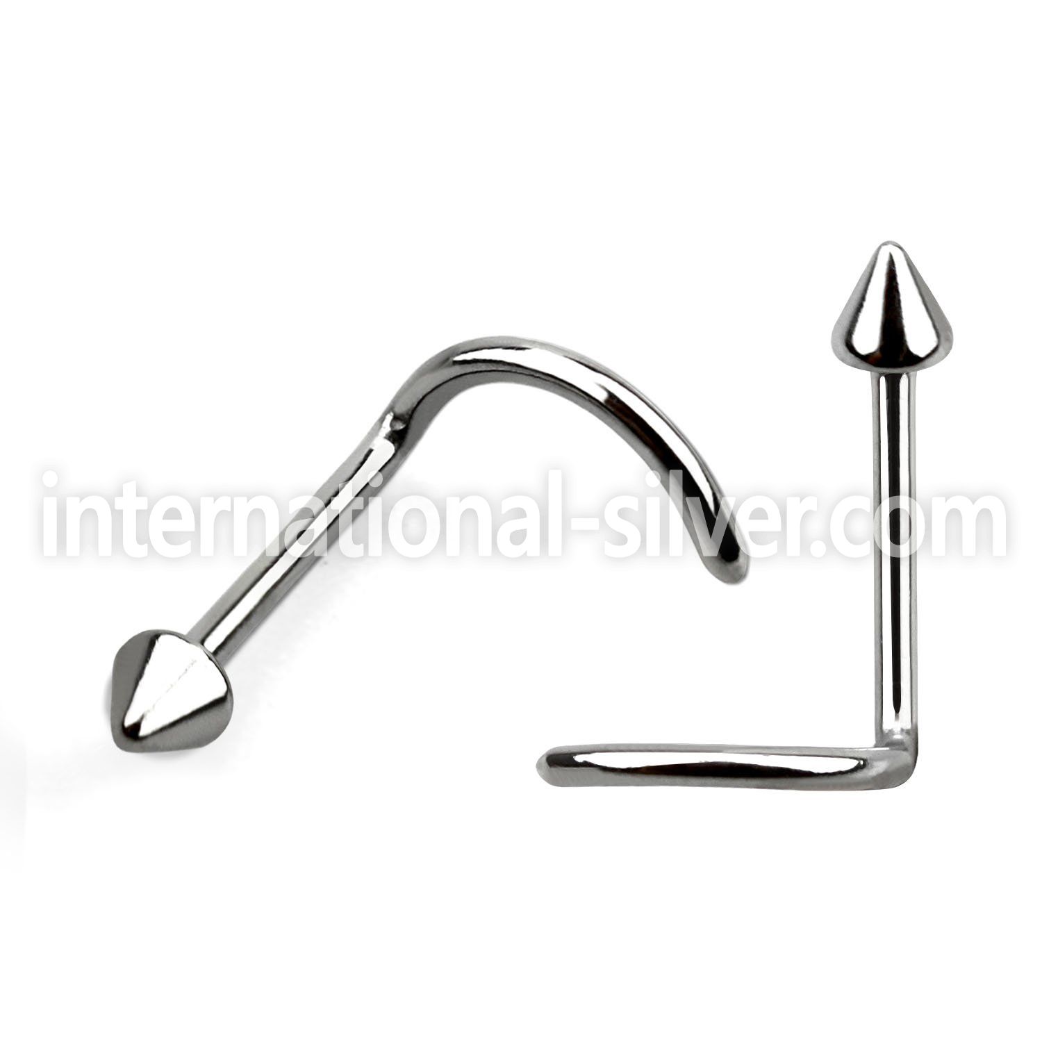 nscn l shape nose studs surgical steel 316l nose