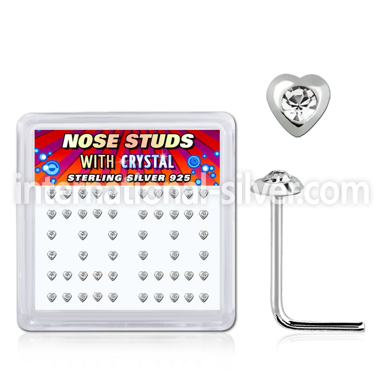 nshrbxc l shape nose studs silver 925 nose