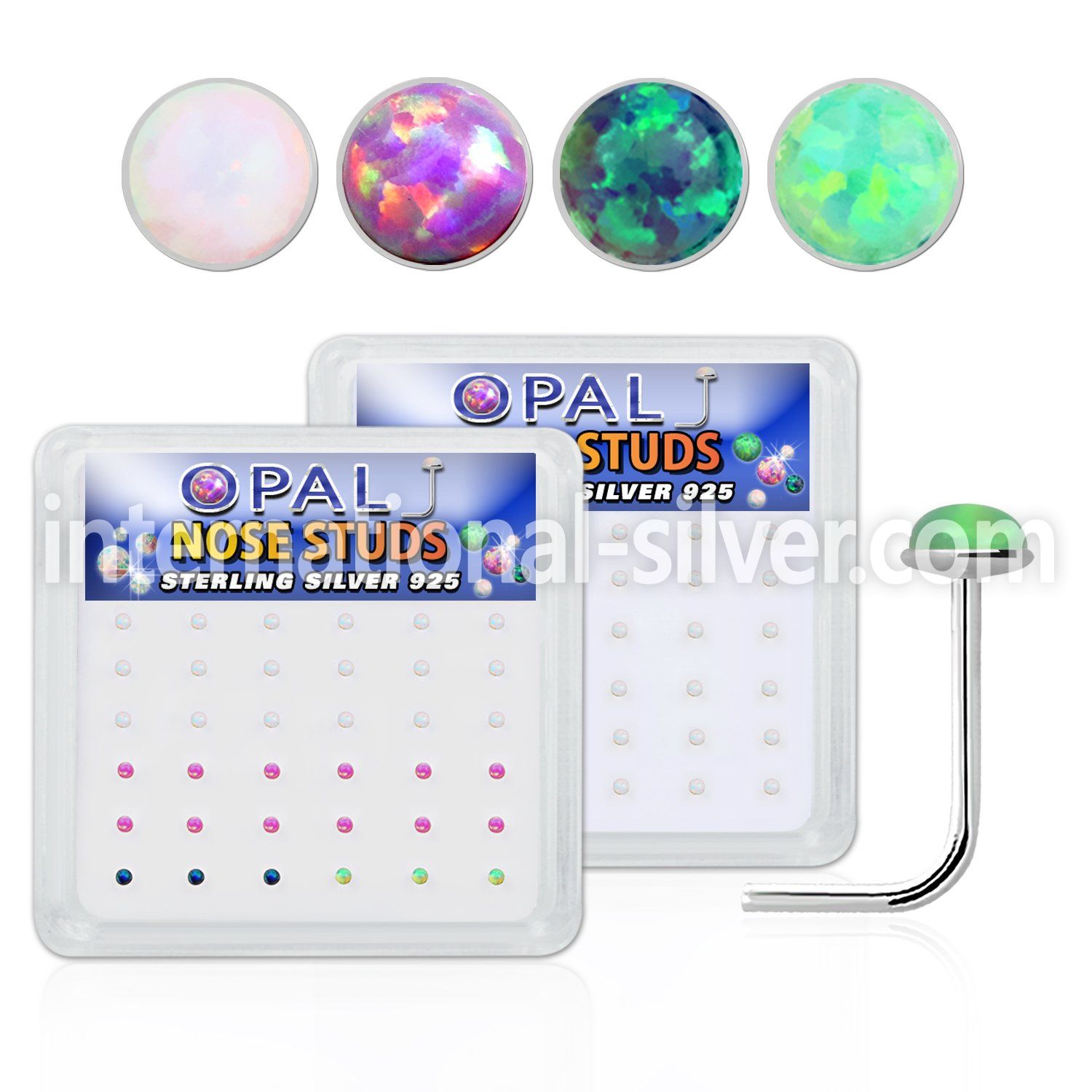 nso15 l shape nose studs silver 925 nose