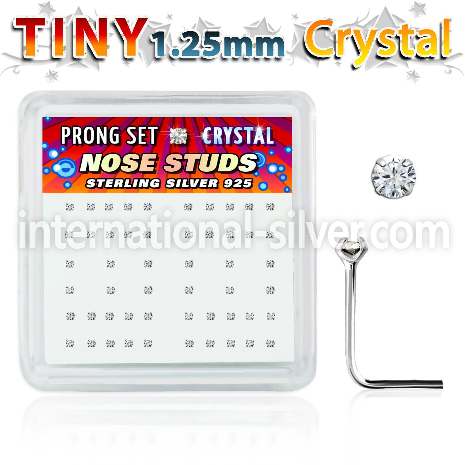 nsp6cx l shape nose studs silver 925 nose