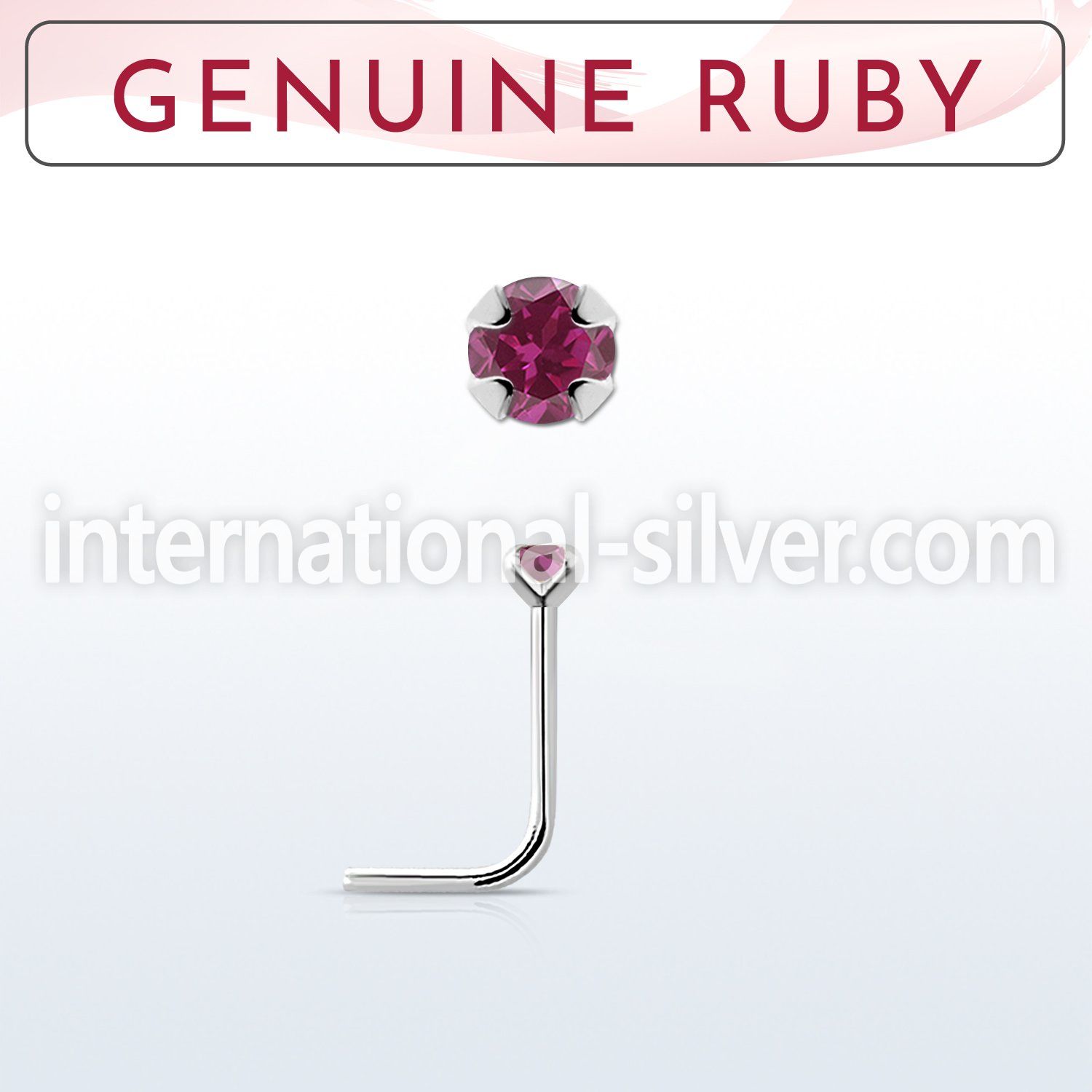 nspge5 l shape nose studs silver 925 nose