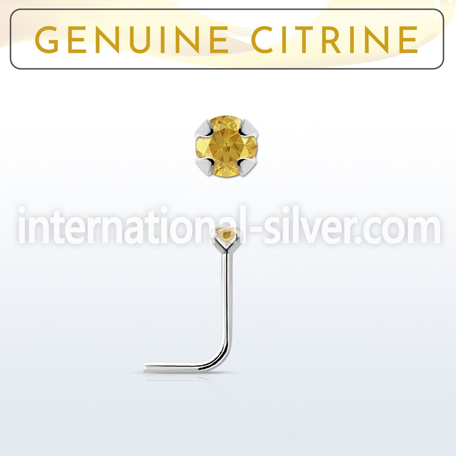 nspge6 l shape nose studs silver 925 nose