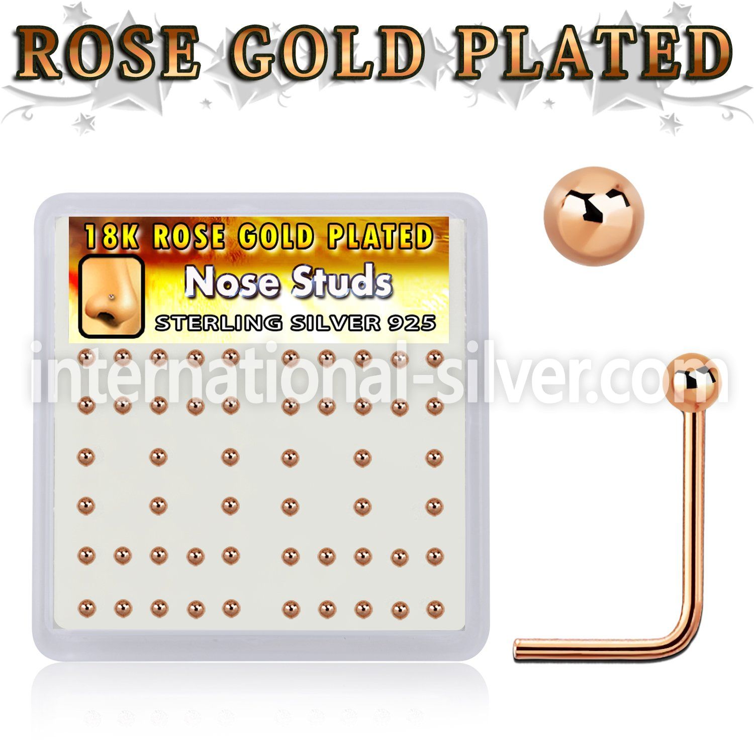 nsxrsb2 l shape nose studs silver 925 
