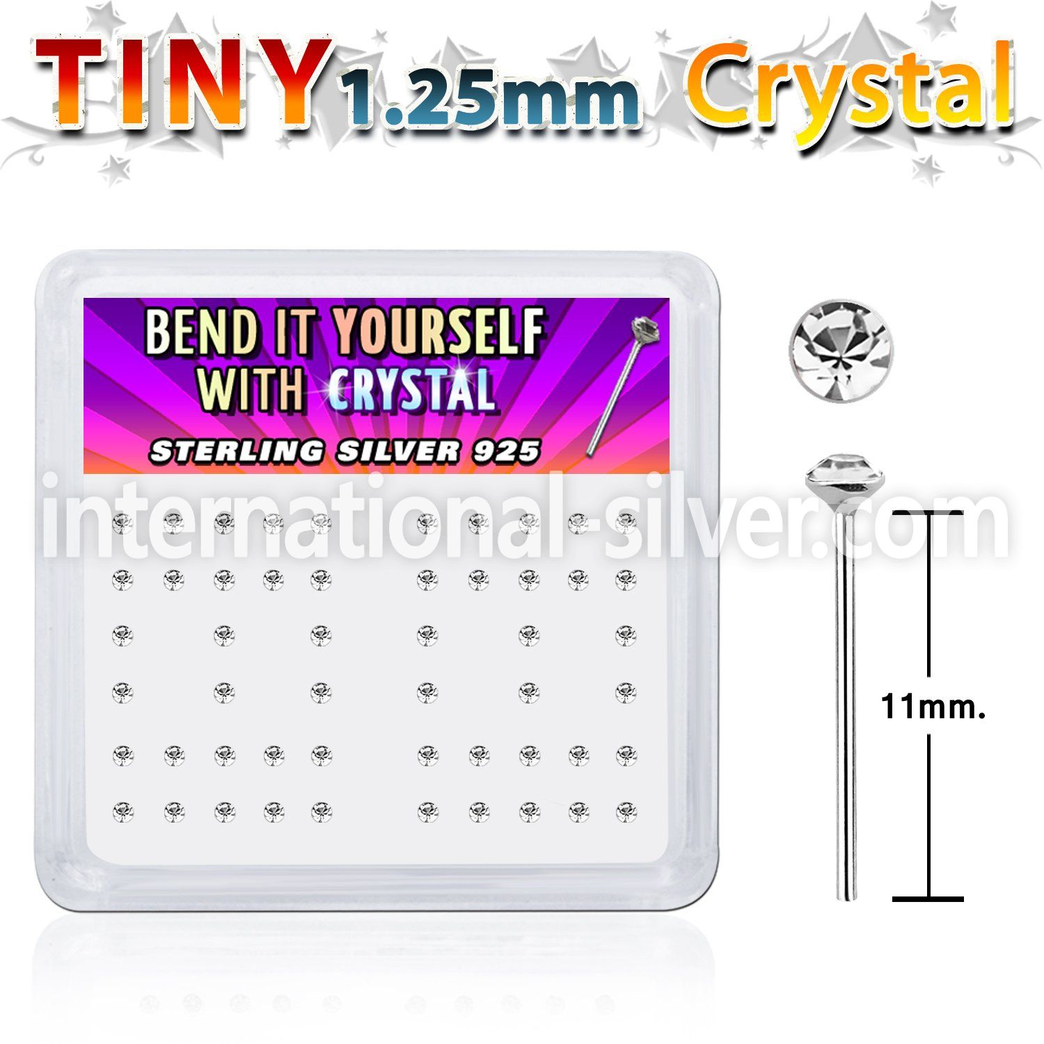 ny6cx bend it to fit nose studs silver 925 nose