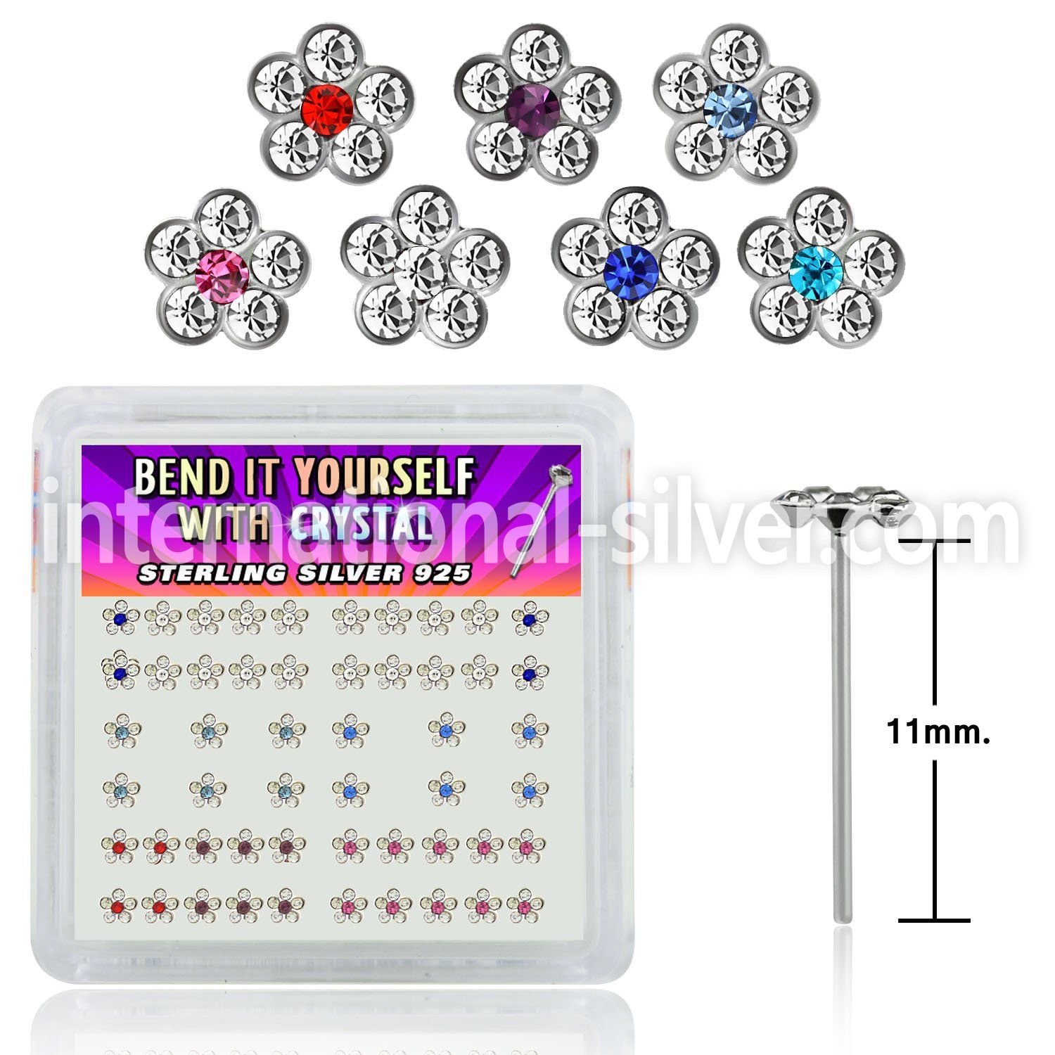 nyflbxs2 bend it to fit nose studs silver 925 nose