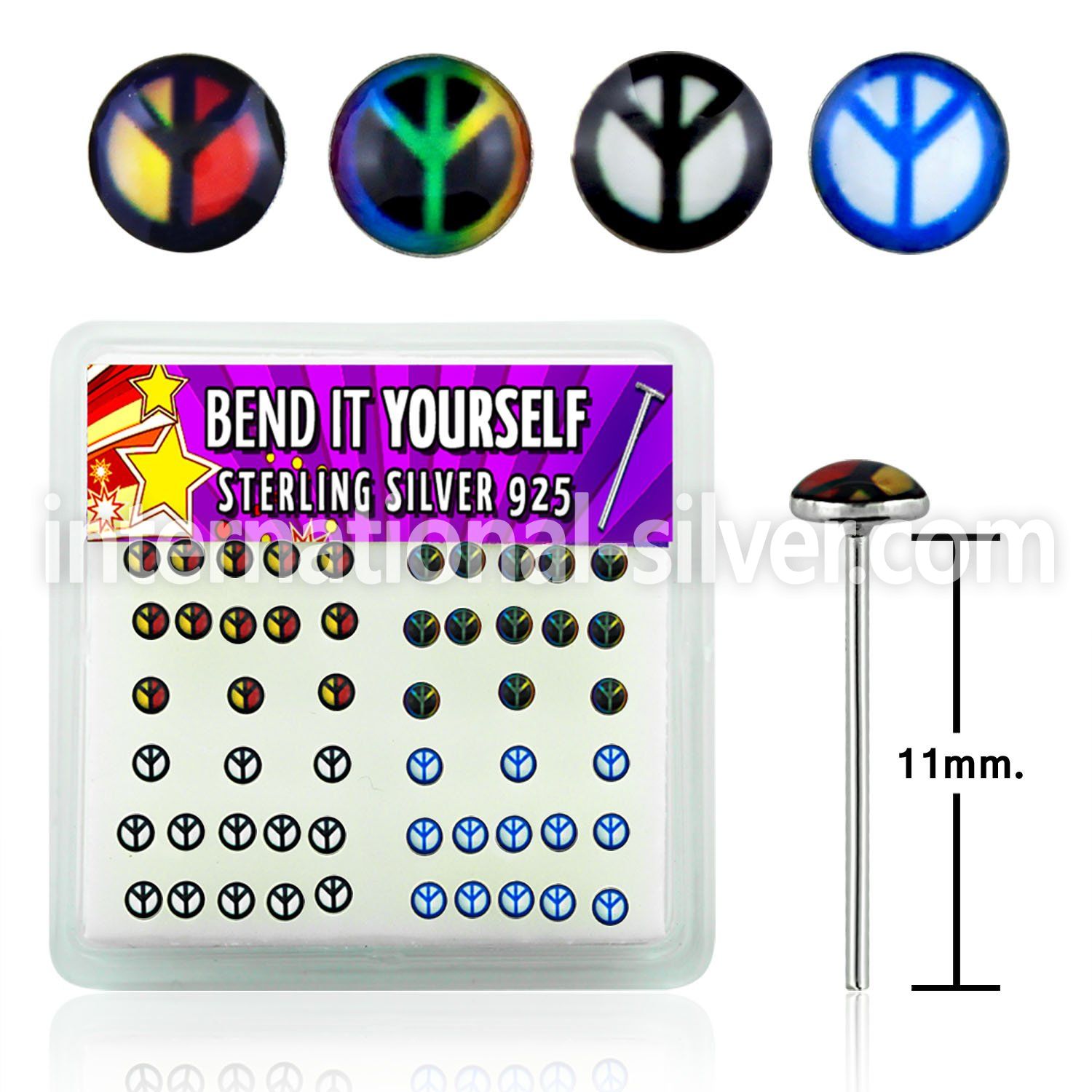 nylgx4 bend it to fit nose studs silver 925 nose