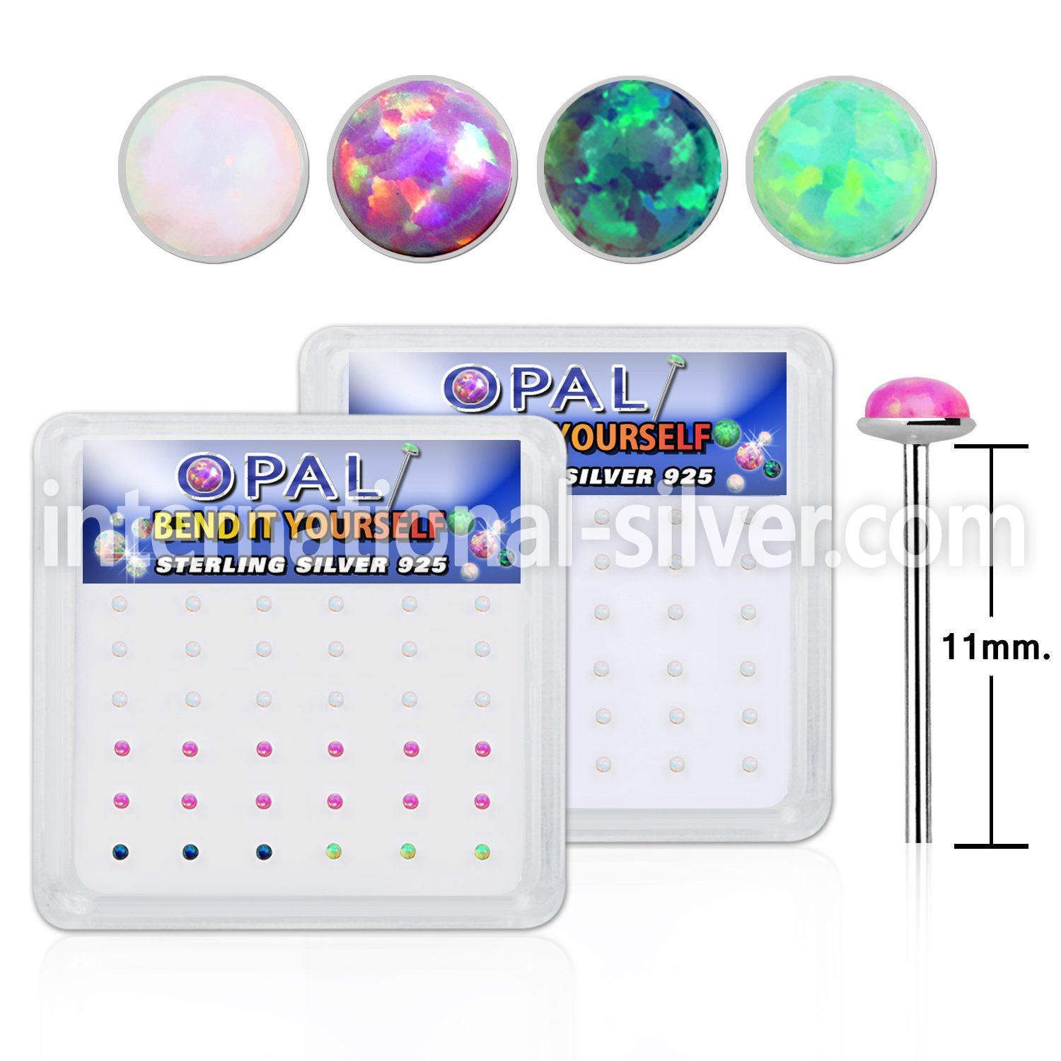 nyo15 bend it to fit nose studs silver 925 nose