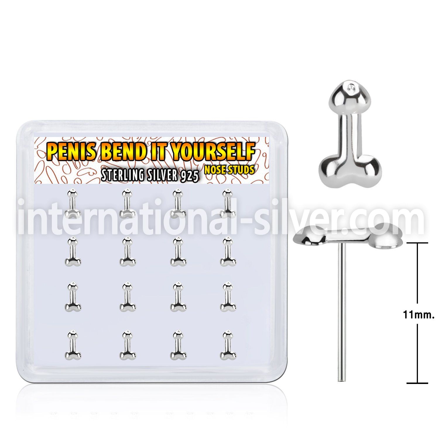 nypen16 925 silver bend it yourself nose studs nose piercing