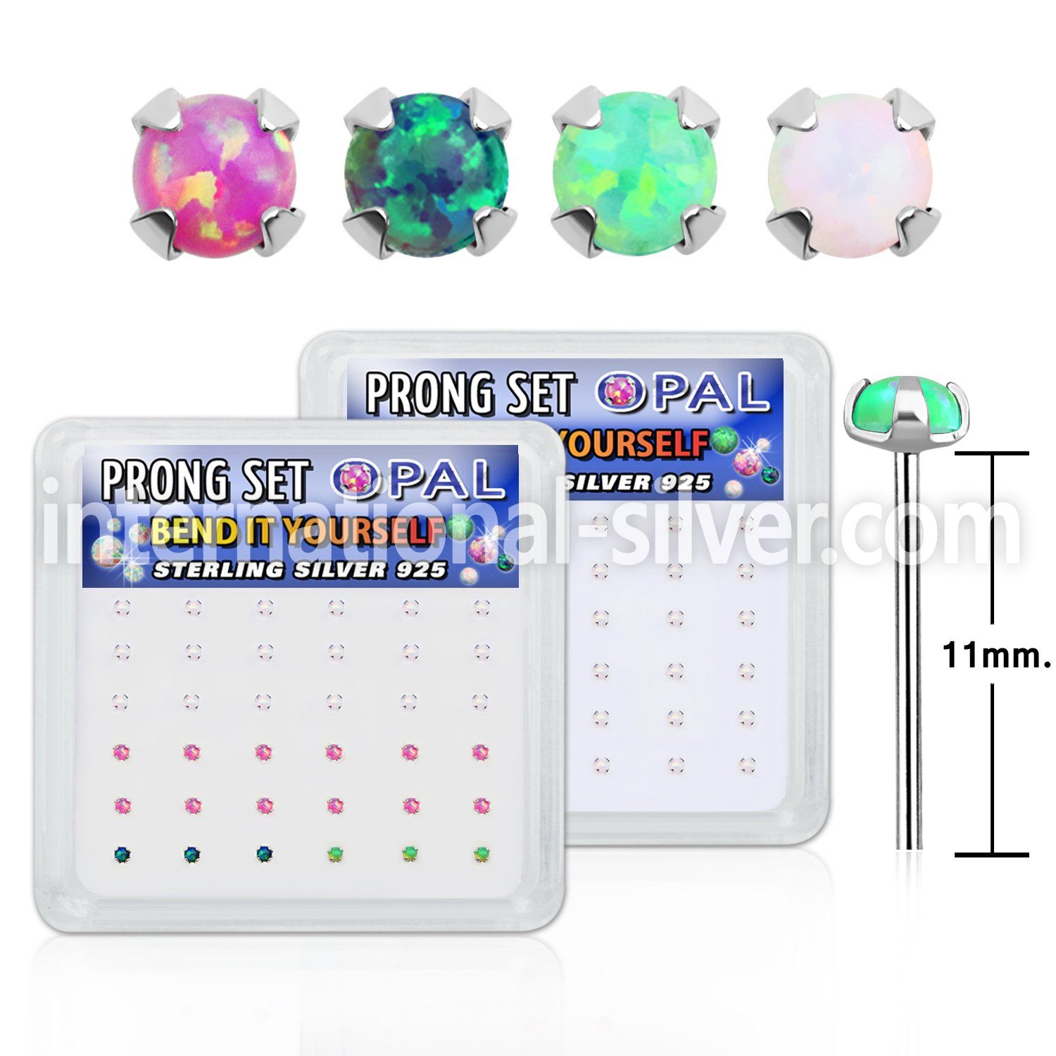 nypo15 bend it to fit nose studs silver 925 nose